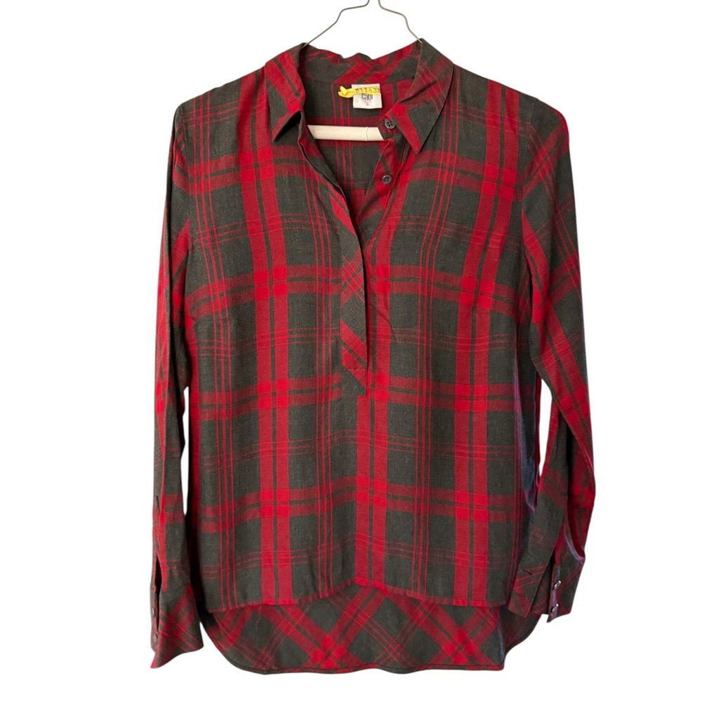 CAbi Cunningham Plaid Pullover Button Down Shirt … - image 12